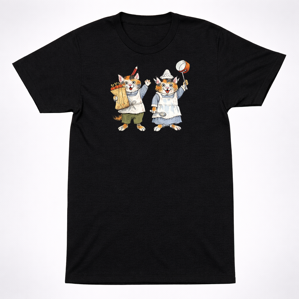 Richard Scarry Huckle Sally Father Mother Cat Shirt Kids Book Characters Tee