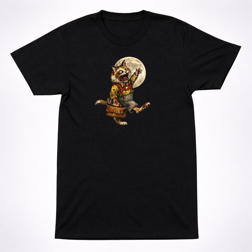 Horror Richard Scarry Huckle Cat Shirt Creepy Kids Book Character Parody Tee