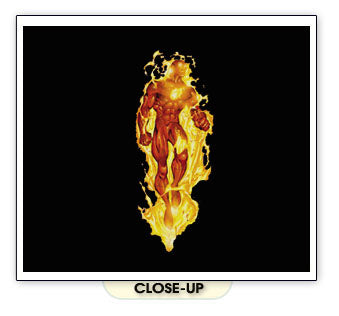 Flaming Hero – Retro Vintage Superhero-Inspired T-Shirt