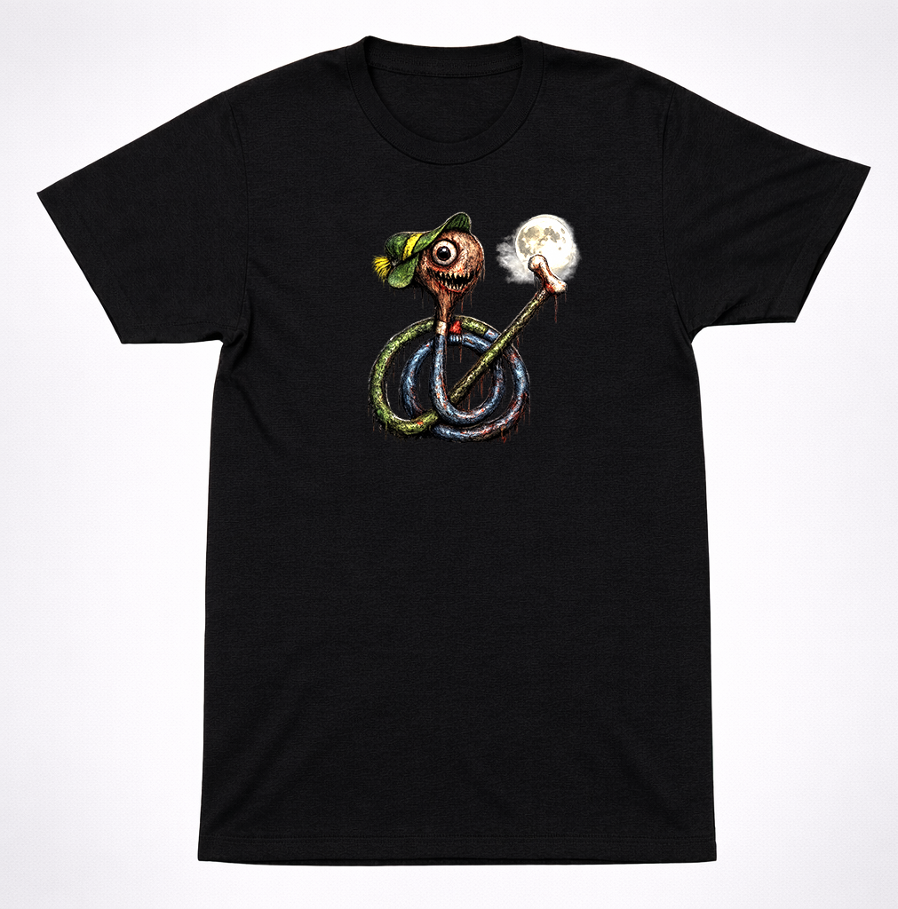 Horror Richard Scarry Lowly Worm Shirt Creepy Kids Book Character Parody Tee