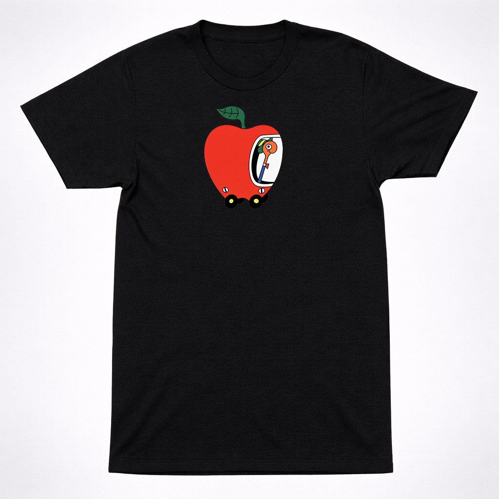 Richard Scarry Lowly Worm Apple Car Shirt Kids Book Character Cartoon Tee