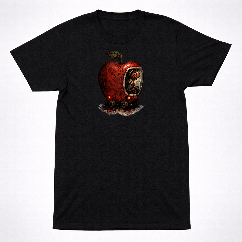 Horror Richard Scarry Lowly Worm Apple Car Shirt Creepy Kids Book Parody Tee