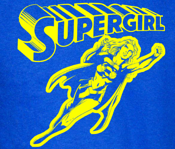 Supergirl Retro T-Shirt – Vintage Superhero Comic Design