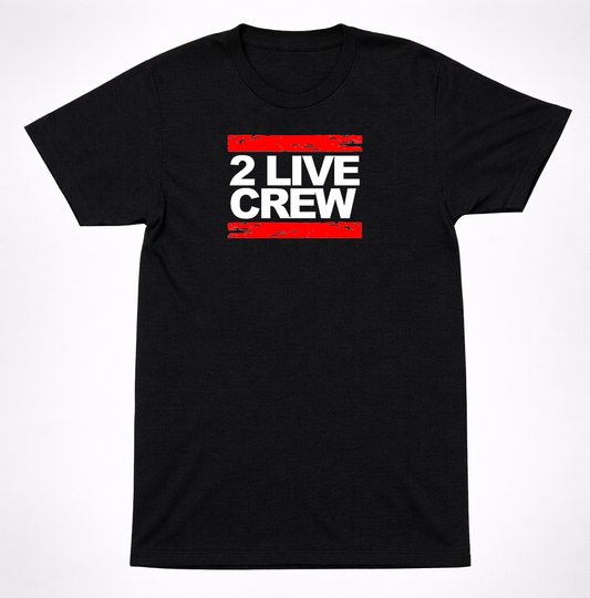2 LIVE CREW Distressed Logo Shirt Classic Hip Hop Rap Group Graphic Shirt