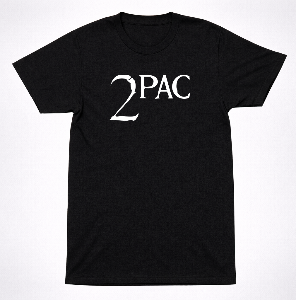 2Pac Classic Logo Shirt Tupac Shakur Hip Hop Rap Legend Graphic Tee