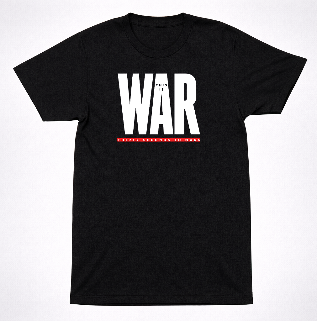 Thirty Seconds to Mars Logo T-Shirt – This is War Rock Band Tee Black