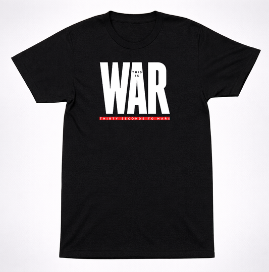 Thirty Seconds to Mars Logo T-Shirt – This is War Rock Band Tee Black