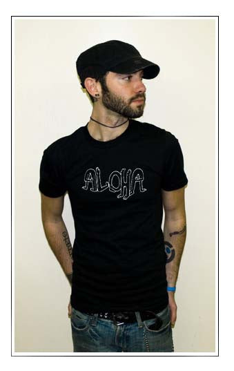 ALOHA hawaii travel indie band retro funny rad BW SHIRT