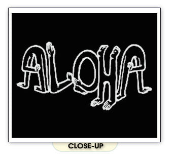 ALOHA hawaii travel indie band retro funny rad BW SHIRT