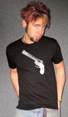 PISTOL gun antique weapon cowboy western retro BW SHIRT