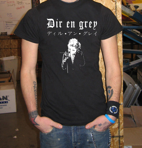 DIR EN GREY WHITE FACE band visual kei rock BW SHIRT