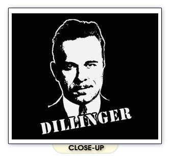 JOHN DILLINGER gangster bank robber retro crime SHIRT