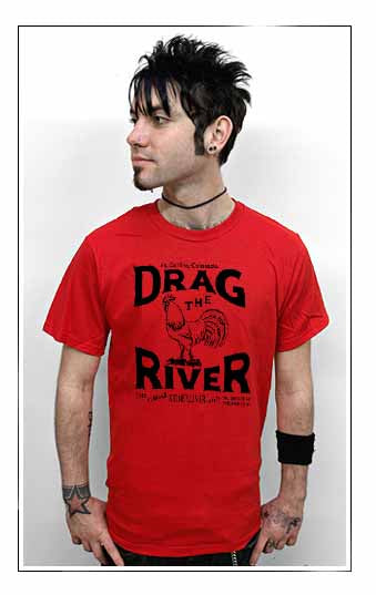 DRAG THE RIVER ROOSTER alt country punk band RB SHIRT