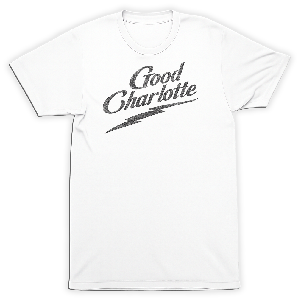 Good Charlotte Lightning Bolt White T-Shirt Punk Alternative Rock Tee