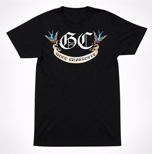 Good Charlotte Sparrows on chest Logo Band T-Shirt Punk Alternative Rock Tee