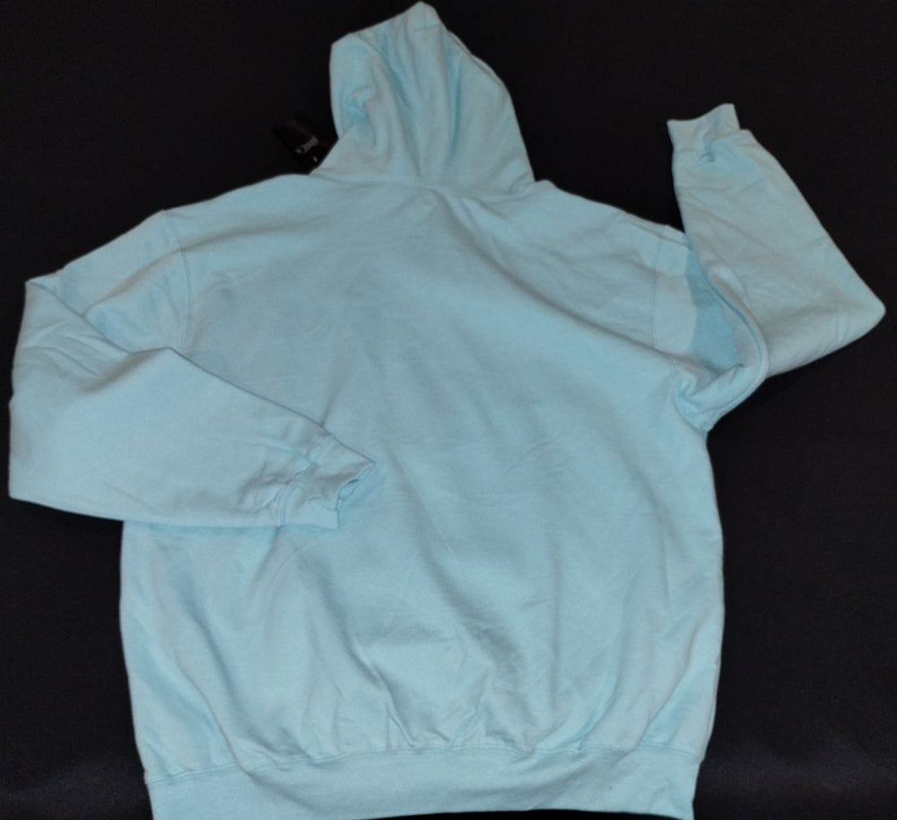 GHOST LIFESTYLE Limited Edition Ghost Lifestyle Hoodie Mens Large Light Blue Sweatshirt Sportiqe Gym Drink Training GhostX Sportique