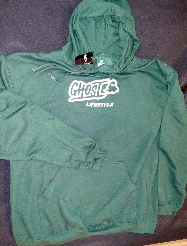 GHOST OUTDOORS LIFESTYLE Mens FOREST GREEN Hoodie Sportiqe Sweatshirt Workout 2XL