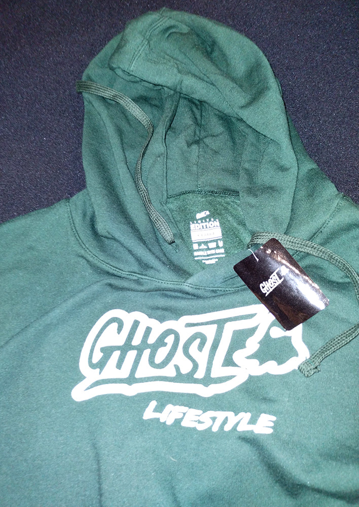 GHOST OUTDOORS LIFESTYLE Mens FOREST GREEN Hoodie Sportiqe Sweatshirt Workout 2XL