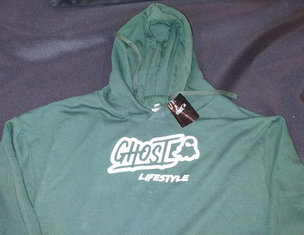 GHOST OUTDOORS LIFESTYLE Mens FOREST GREEN Hoodie Sportiqe Sweatshirt Workout 2XL