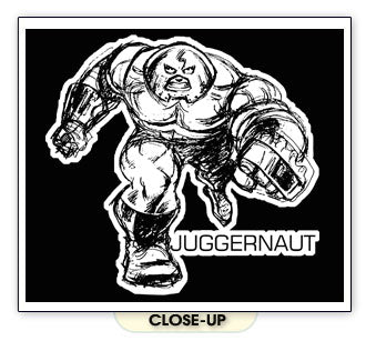 JUGGERNAUT SKETCH comic marvel xmen retro BW SHIRT