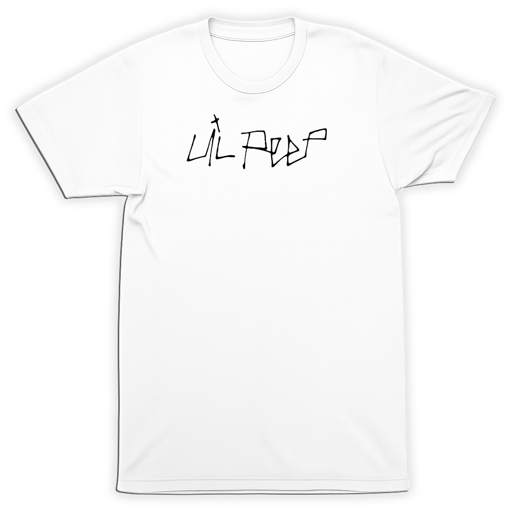 Lil Peep Handwritten Logo T-Shirt | Emo Rap Goth Trap Hip Hop Fan Tee