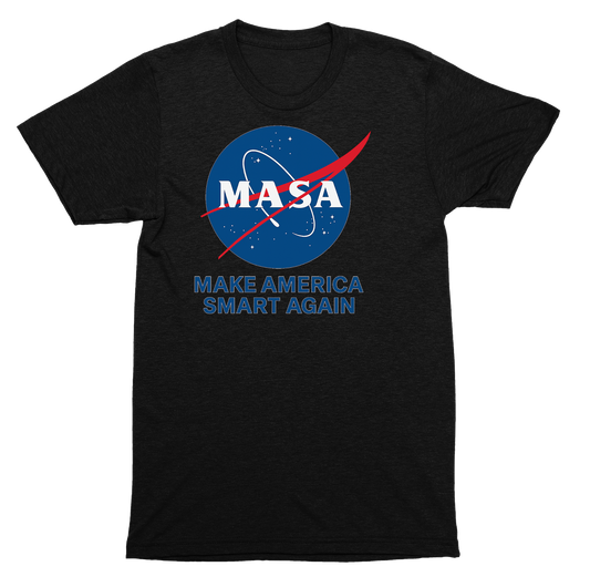 MASA Make America Smart Again Parody NASA Logo Funny Political Graphic T-Shirt