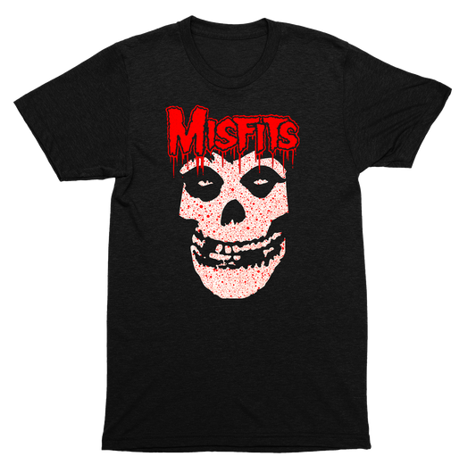 Misfits Crimson Ghost Blood Splatter Punk Rock Skull Horror Graphic SHIRT