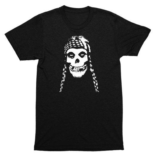 Misfits Crimson Ghost Skull with Braids USA Flag Bandana Punk Rock SHIRT