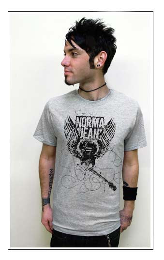 NORMA JEAN GUITAR WINGS metal concert hardcore GB SHIRT