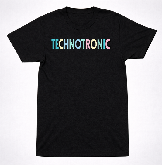 Technotronic Logo Shirt Classic Dance Music Electronic House Retro 90s Tee