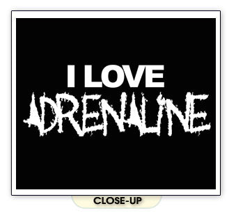 I LOVE ADRENALINE extreme sports rad xtreme cool SHIRT