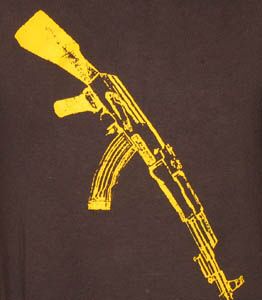 AK-47 DISTRESSED gun weapon usa pride crime BY SHIRT