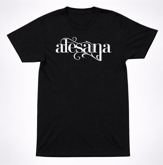Alesana Logo T-Shirt White Script Emo Post Hardcore Screamo Band Tee