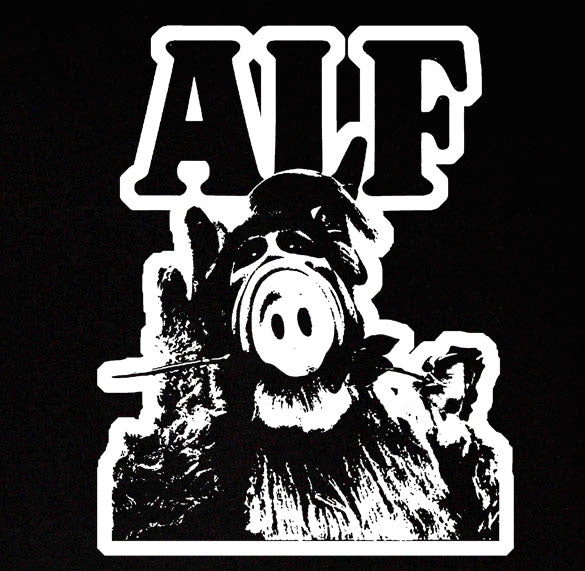 ALF tv sitcom retro alien funny vintage show BW SHIRT