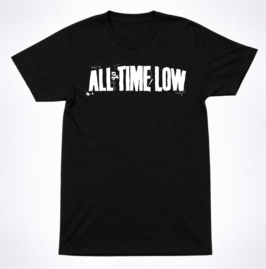 All Time Low Skull Star Emo Rock Classic Logo T-Shirt – Pop Punk Band Tee