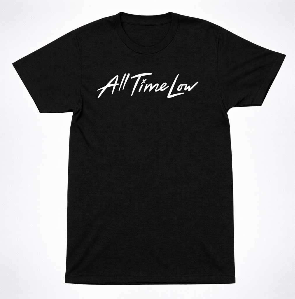 All Time Low Scribble Emo Rock Classic Logo T-Shirt – Pop Punk Band Tee