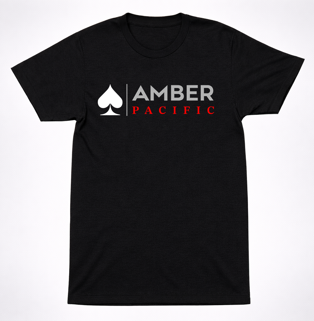 Amber Pacific Spade Logo Shirt Card Symbol Band Graphic Emo Music Black Shirt