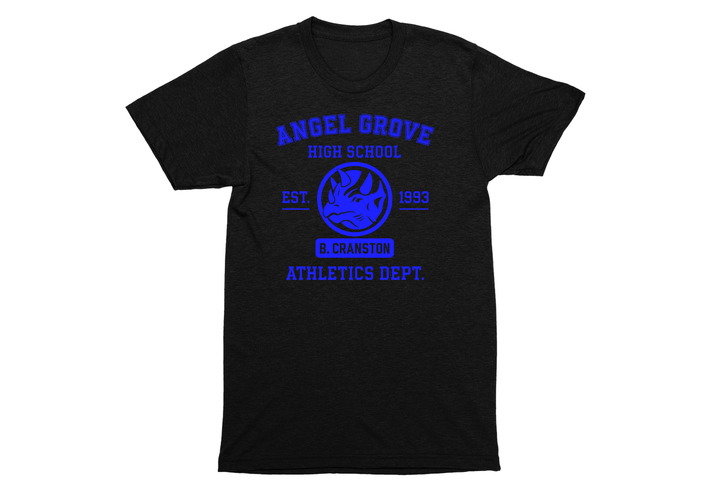 Angel Grove High School Billy Cranston Blue Ranger Triceratops Athletics Unisex T-Shirt