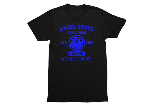 Angel Grove High School Billy Cranston Blue Ranger Triceratops Athletics Unisex T-Shirt