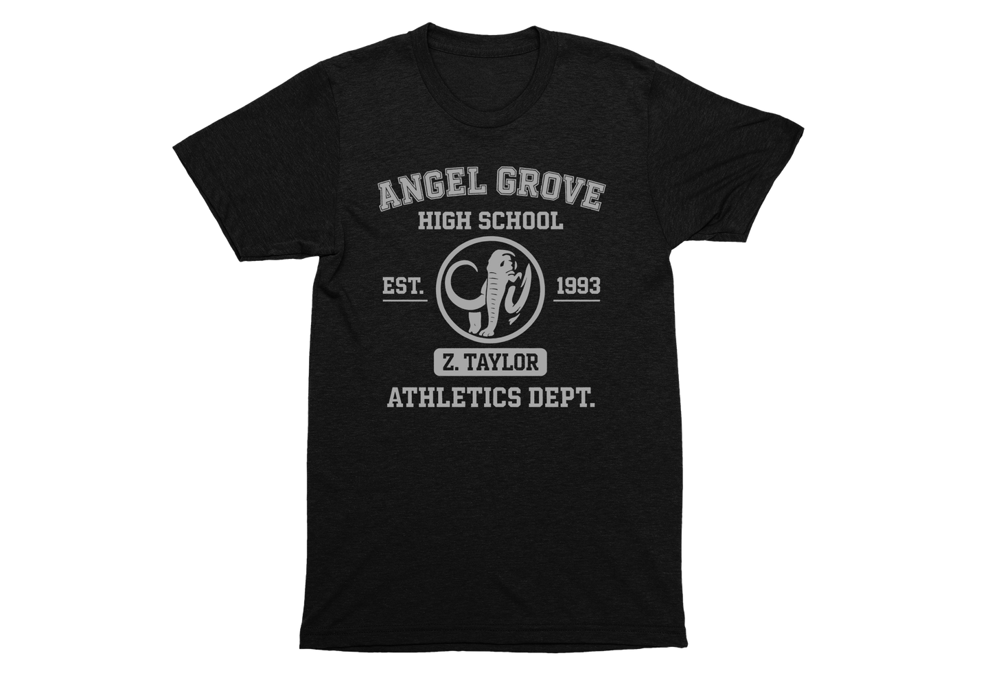 Angel Grove High School Zack Taylor Black Ranger Mastodon Athletics Unisex T-Shirt
