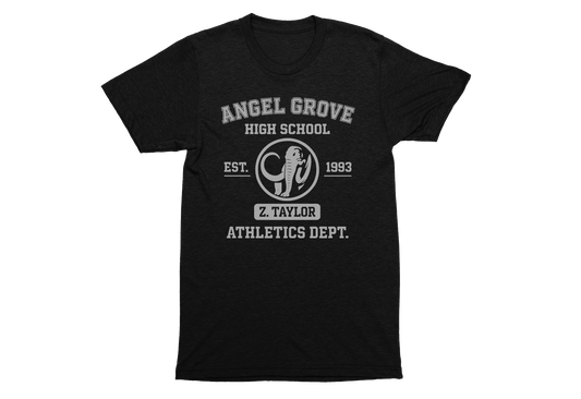 Angel Grove High School Zack Taylor Black Ranger Mastodon Athletics Unisex T-Shirt