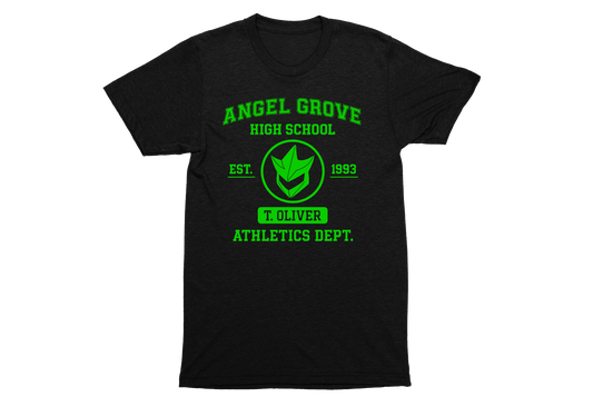 Angel Grove High School Tommy Oliver Green Ranger Dragon Shield Athletics Unisex T-Shirt