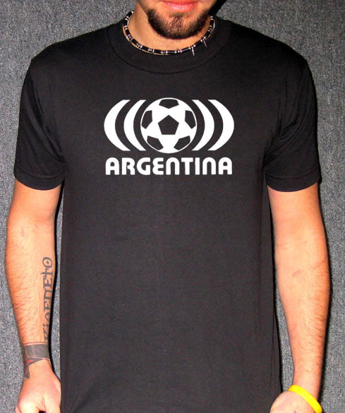 ARGENTINA SOCCER sports futbol world cup fan BW SHIRT