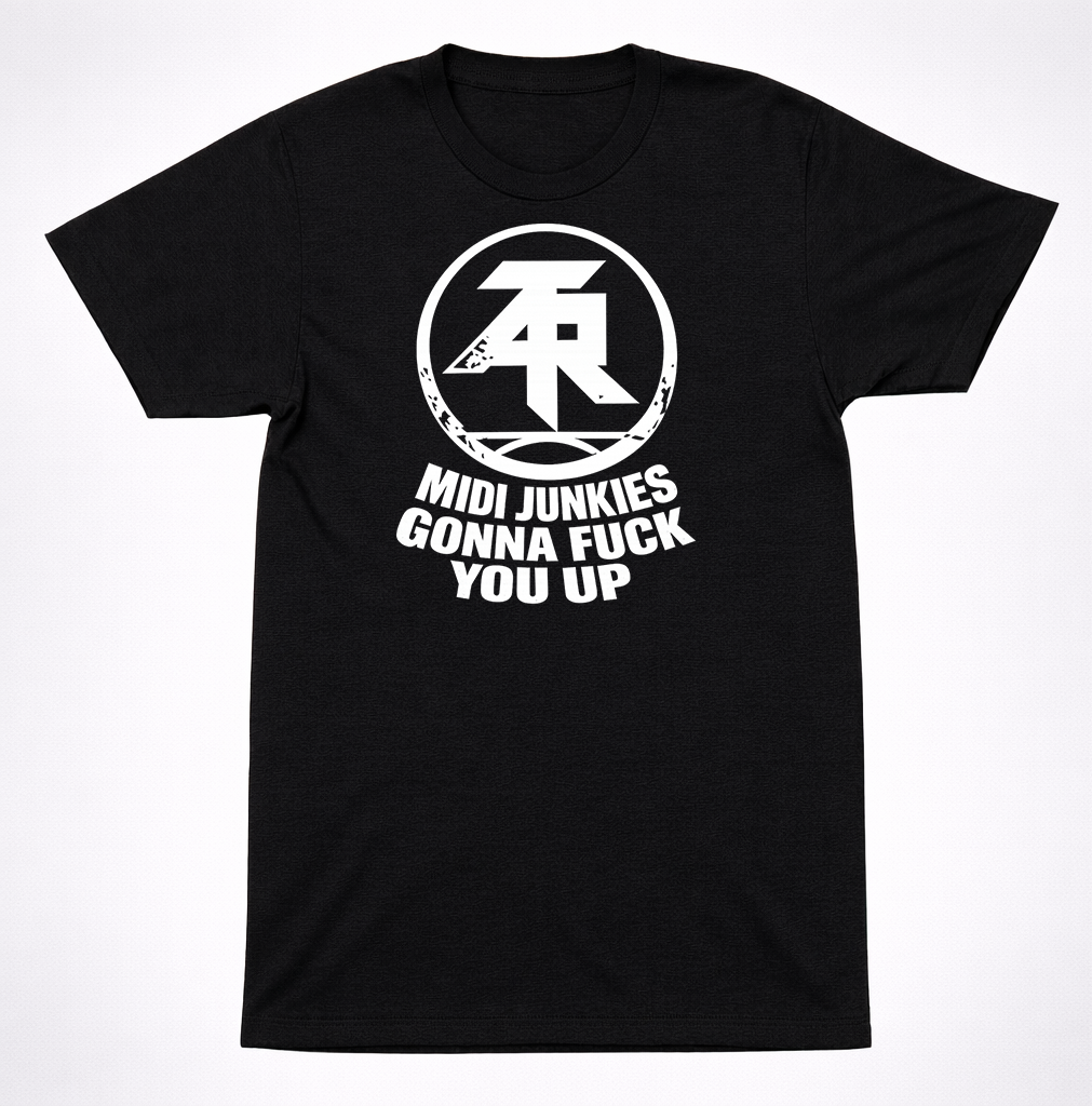 Atari Teenage Riot Midi Junkies Gonna F*#% You Up Logo T-Shirt Digital Punk Tee