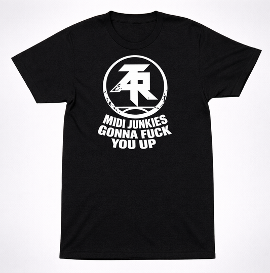 Atari Teenage Riot Midi Junkies Gonna F*#% You Up Logo T-Shirt Digital Punk Tee