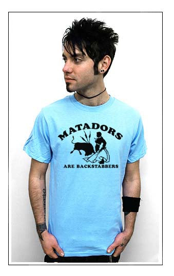 MATADORS ARE BACKSTABBERS spain bull funny emo LB SHIRT