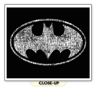 BATMAN SYMBOL DISTRESSED dc comic super hero BW SHIRT