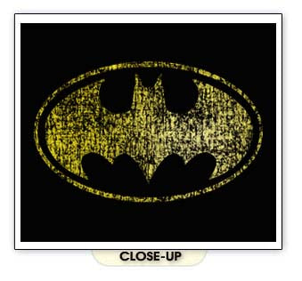 BATMAN SYMBOL GOLD FOIL super hero vintage retro SHIRT