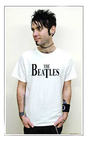 THE BEATLES TEXT LOGO retro vintage band rare WB SHIRT