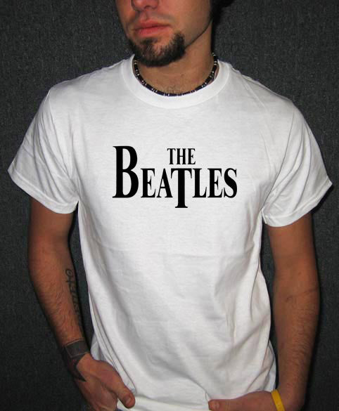 THE BEATLES TEXT LOGO retro vintage band rare WB SHIRT